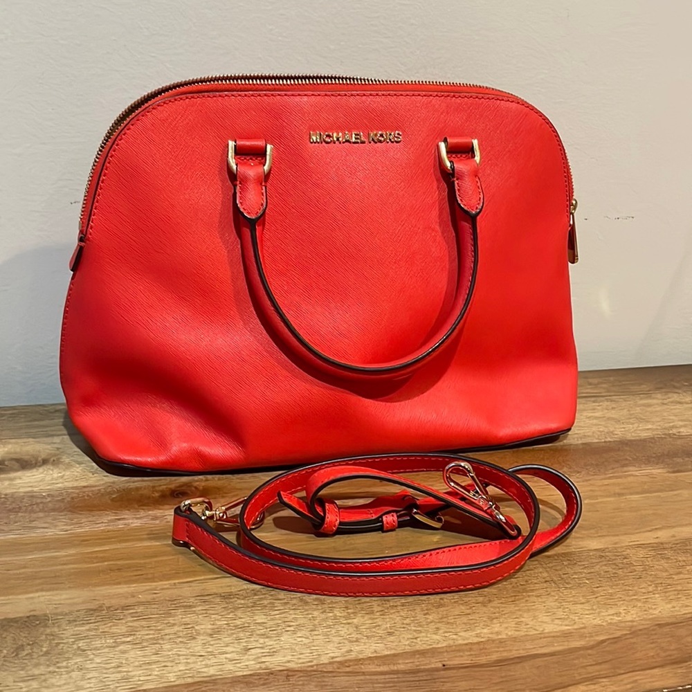 Michael Kors | Red Leather Handle Bag | Crossbody